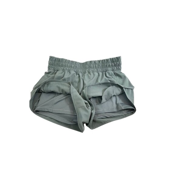 Avia Women’s Running Shorts Olive Green Size L Fits Medium Inner Liner w/Pockets - Picture 3 of 6